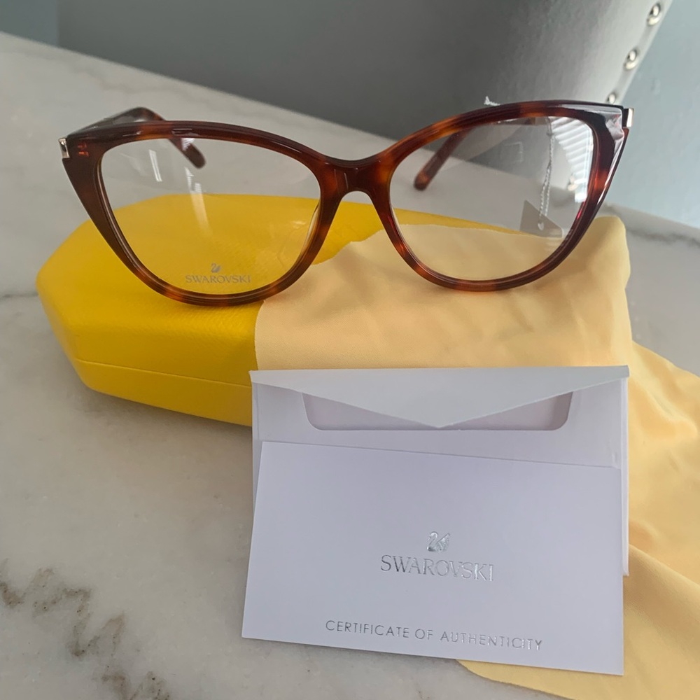 Swarovski Tortoise Women's Cat-Eye Glasses frame RX